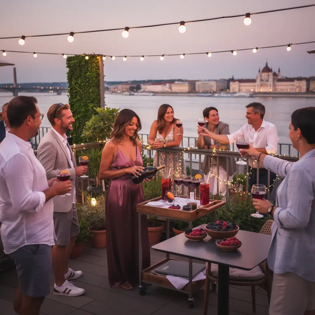 Acai bogyós tea, teáskanál csokoládéval a tetején, étvágygerjesztő látvány.